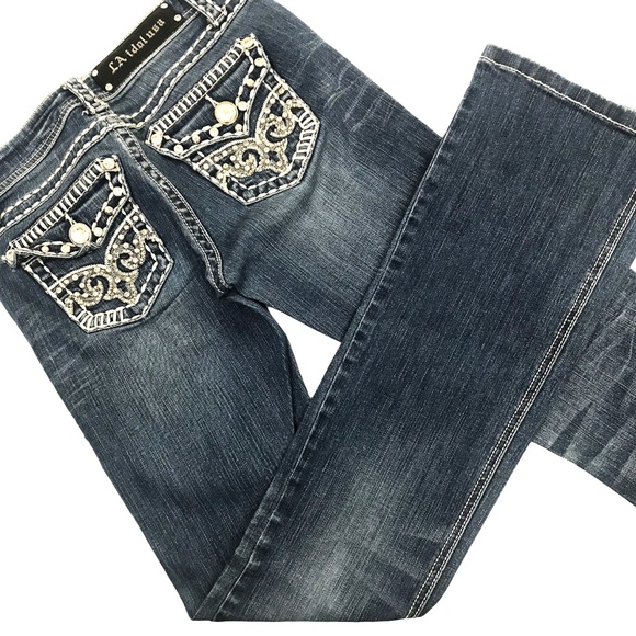 L.A. idol Denim - LA Idol Boot cut Jeweled Jeans